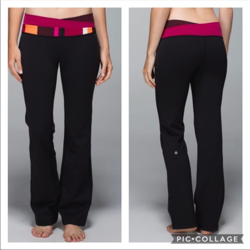 Lululemon Astro Pant in Black/Bordeaux Drama/Blossom Stripe